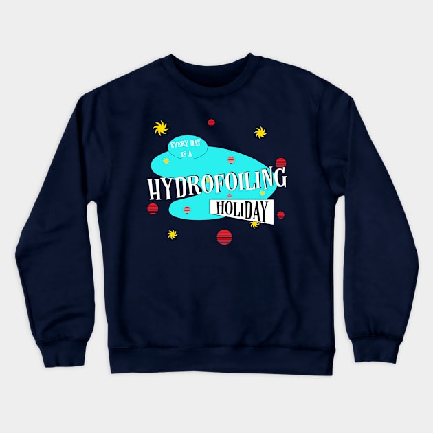 Retro Hydrofoiling holiday Crewneck Sweatshirt by bluehair